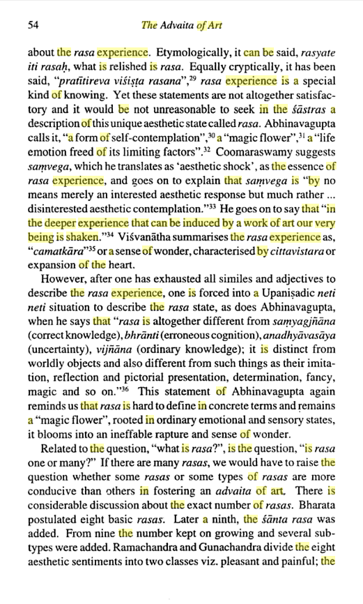 aesthetic shock, Coomaraswamy